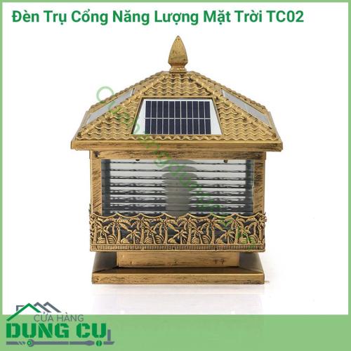 Đèn trụ cổng năng lượng mặt trời TC02 chuyên dùng để lắp đặt và trang trí tại các vị trí ở cổng, sân vườn, trang trí biệt thự, resot...là giải pháp chiếu sáng thông minh, tối ưu, tiết kiệm năng lượng, không thải thủy ngân ra môi trường.