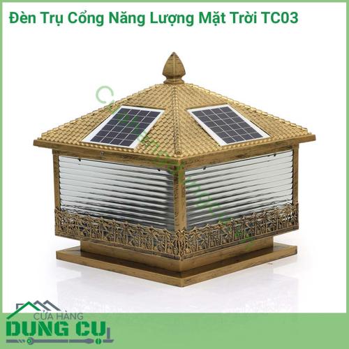 Đèn trụ cổng năng lượng mặt trời TC03 chuyên dùng để lắp đặt và trang trí tại các vị trí ở cổng, hàng rào xung quanh nhà, sân vườn, trang trí biệt thự, resot...giải pháp chiếu sáng thông minh, tiết kiệm năng lượng, không thải thủy ngân ra môi trường.