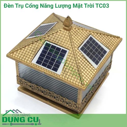 Đèn trụ cổng năng lượng mặt trời TC03 chuyên dùng để lắp đặt và trang trí tại các vị trí ở cổng, hàng rào xung quanh nhà, sân vườn, trang trí biệt thự, resot...giải pháp chiếu sáng thông minh, tiết kiệm năng lượng, không thải thủy ngân ra môi trường.