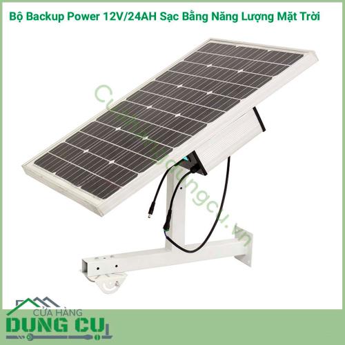 Bộ Backup Power 12V/24AH sạc bằng năng lượng mặt trời được ứng dụng ở các thiết điện, điện tử sử dụng dụng nguồn 12V như Camra, máy bơm nước, đèn chiếu sáng,…