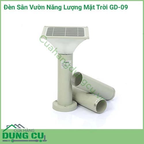 Đèn sân vườn năng lượng mặt trời GD-09 vừa là thiết bị chiếu sáng, vừa là vật dụng trang trí cho sân vườn. Đèn sân vườn GD-09 thiết kế đơn giản, dễ dàng lắp đặt phù hợp cho sân vườn biệt thự, resort, khách sạn, công viên...