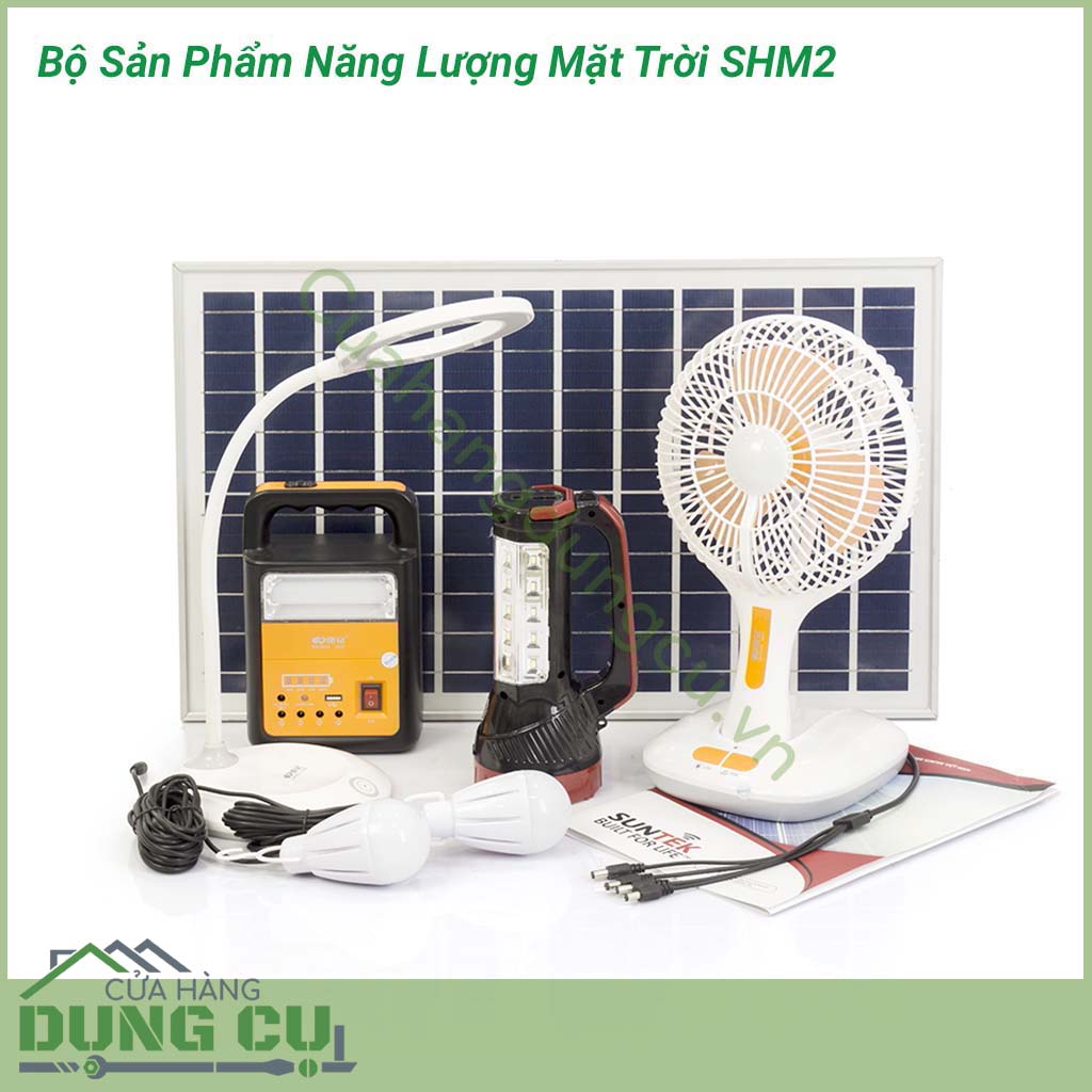 Bộ sản phẩm năng lượng mặt trời SHM2 những ngày nóng bức lại bị mất điện hoặc nơi không thể kéo nguồn điện thì sẽ gây cho bạn và thành viên trong gia đình sự khó chịu, nhưng khi bạn sở hữu thì việc có điện hay không có điện sẽ không thành vấn đề.