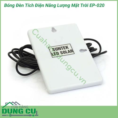 Bóng đèn tích điện năng lượng mặt trời EP-020 có kiểu dáng thời trang, thiết kế hiện đại. Đây sẽ là sản phẩm thiết yếu đối với mỗi gia đình, doanh nghiệp nhất là những nơi hay mất điện hoặc nhưng vị trí không thể hoặc khó để kéo nguồn điện.