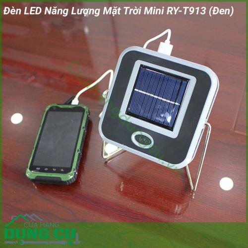 Đèn LED năng lượng mặt trời mini RY-T913 là một vật dụng đa chức năng vừa là dùng làm nguồn sáng thay thế cho gia đình khi mất điệncó tính năng PIN sạc dự phòng rất hữu ích (sạc cho điện thoại, máy tính bảng,…).