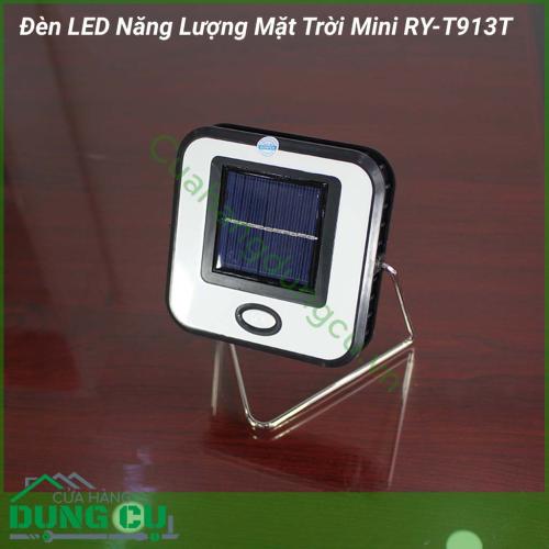 Đèn LED năng lượng mặt trời mini RY-T913T là một vật dụng đa chức năng vừa là dùng làm nguồn sáng thay thế cho gia đình khi mất điện vừa có tính năng PIN sạc dự phòng (sạc cho điện thoại, máy tính bảng,…)