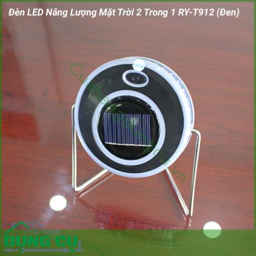 Đèn LED năng lượng mặt trời 2 trong 1 RY-T912 là một vật dụng đa chức năng vừa là dùng làm nguồn sáng thay thế cho gia đình khi mất điện, đặc biệt có tính năng PIN sạc dự phòng(sạc cho điện thoại, máy tính bảng,…). 