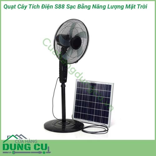 Quạt cây tích điện sạc bằng năng lượng mặt trời S88 là một dụng cụ hữu ích mà bạn nên có để chuẩn bị cho những ngày nóng bức và bị mất điện đột xuất hoặc những nơi không có nguồn điện.