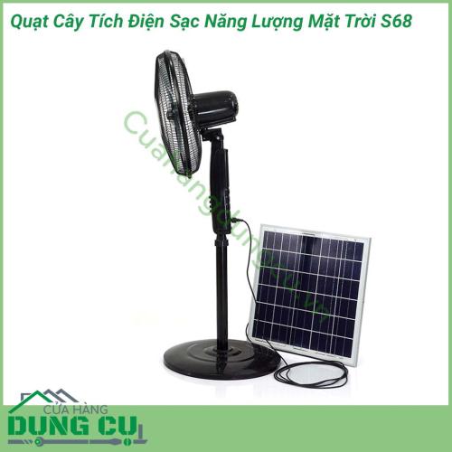 Quạt cây tích điện S68 sạc năng lượng mặt trời là một dụng cụ hữu ích mà bạn nên có để chuẩn bị cho những ngày nóng bức và bị mất điện đột xuất hoặc những nơi không có nguồn điện.