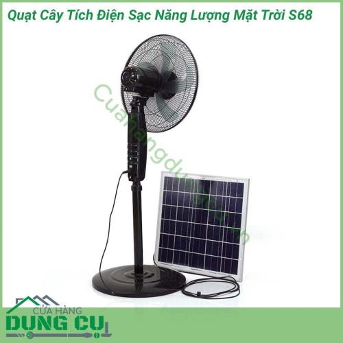 Quạt cây tích điện S68 sạc năng lượng mặt trời là một dụng cụ hữu ích mà bạn nên có để chuẩn bị cho những ngày nóng bức và bị mất điện đột xuất hoặc những nơi không có nguồn điện.