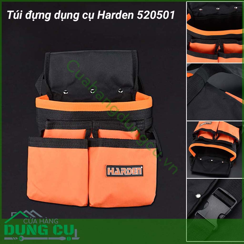 Túi đựng dụng cụ Harden 520501 dành cho thợ với thiết kế gọn gàng và khoa học, giúp bạn chứa đựng được nhiều dụng cụ đồ nghề nhất, đảm bảo sự đầy đủ khi sửa chữa.