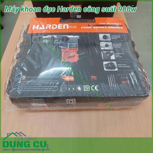 Máy khoan đục bê tông công suất 900W Harden nhỏ gọn,dễ dàng mang ra ngoài trời, sử dụng trong thời gian dài mà vẫn hạn chế việc mỏi tay. Phù hợp cho các công việc như đục tường, bê tông tảng lớn, tường gạch..