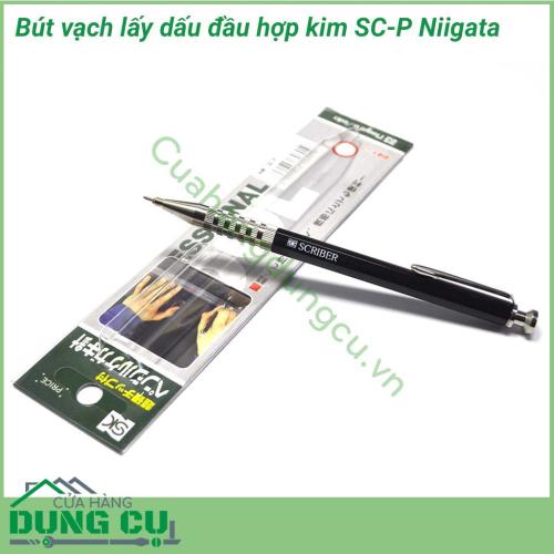 Dụng cụ lấy dấu đầu hợp kim SC-P Niigata Nhật Bản là 1 công cụ rất tiện dụng và phổ biến trong công việc sản xuất các đồ dùng bằng gỗ, nhôm, sắt, inox... Công dụng cảu dụng cụ lấy dấu là giúp người thợ lấy được dấu tâm đúng theo ý để khoan chính xác hơn.