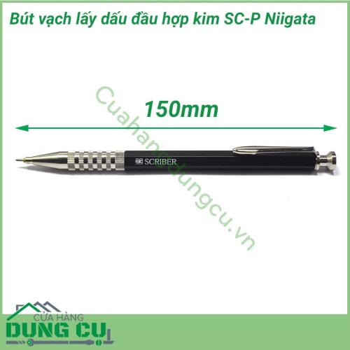 Dụng cụ lấy dấu đầu hợp kim SC-P Niigata Nhật Bản là 1 công cụ rất tiện dụng và phổ biến trong công việc sản xuất các đồ dùng bằng gỗ, nhôm, sắt, inox... Công dụng cảu dụng cụ lấy dấu là giúp người thợ lấy được dấu tâm đúng theo ý để khoan chính xác hơn.