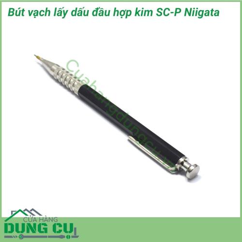 Dụng cụ lấy dấu đầu hợp kim SC-P Niigata Nhật Bản là 1 công cụ rất tiện dụng và phổ biến trong công việc sản xuất các đồ dùng bằng gỗ, nhôm, sắt, inox... Công dụng cảu dụng cụ lấy dấu là giúp người thợ lấy được dấu tâm đúng theo ý để khoan chính xác hơn.