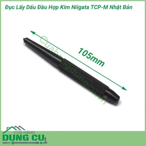 Đục lấy dấu đầu hợp kim Niigata TCP-M Nhật Bản là dụng cụ sửa chữa không thể thiếu trong thùng đồ nghề của những anh thợ và thùng đồ nghề gia đình. Dùng để lấy dấu trên tấm thép, gỗ, nhôm...... 