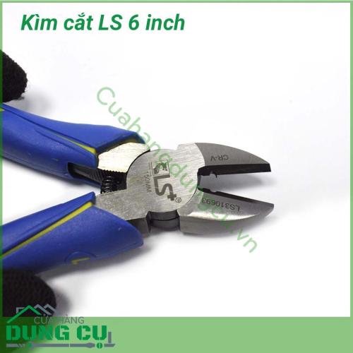 Kìm cắt 6 inch LS chất liệu thép cứng cắt dây thép dễ dàng, cán cao su cầm êm ái.