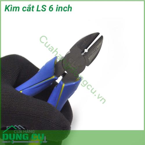 Kìm cắt 6 inch LS chất liệu thép cứng cắt dây thép dễ dàng, cán cao su cầm êm ái.