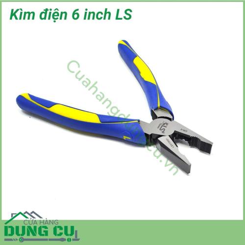 Kìm điện 6 inch LS là dụng cụ sửa chữa điện chuyên dành cho các bác thợ điện với sự sắc bén và độ bền cao. Kìm được làm từ hợp kim cao cấp với độ bền bỉ cao, có khả năng hoạt động trong môi trường bất lợi, không bị gỉ.