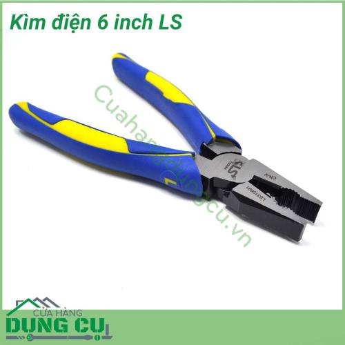 Kìm điện 6 inch LS là dụng cụ sửa chữa điện chuyên dành cho các bác thợ điện với sự sắc bén và độ bền cao. Kìm được làm từ hợp kim cao cấp với độ bền bỉ cao, có khả năng hoạt động trong môi trường bất lợi, không bị gỉ.