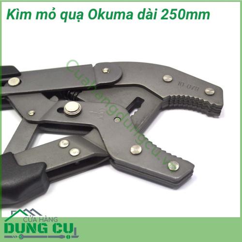 Kìm mỏ quạ Okuma dài 250mm là công cụ hữu dụng và quen thuộc của mỗi gia đình để sửa chữa nước. Một chiếc kìm mỏ quạ tốt là có răng kìm sắc, khả năng bám tốt để dễ dàng vặn hoặc thao tác