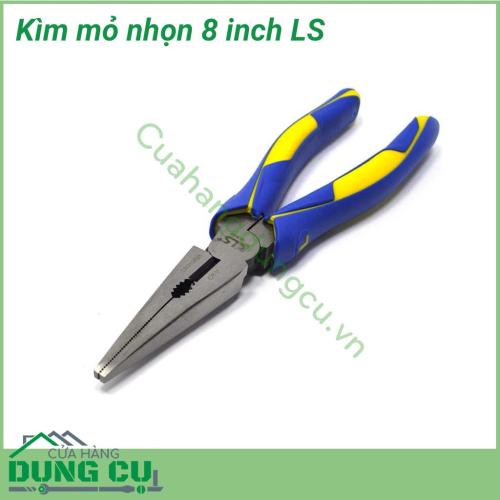 Kìm mỏ nhọn 8 inch LS thiết kế nhỏ gọn, dễ dàng thao tác. Lưỡi cắt sắc bén và bền. Tay cầm của kìm làm bằng nhựa cao cấp, chống trơn trượt.