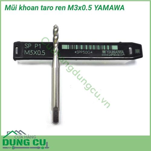 Mũi taro xoắn M3-0.5 YAMAWA thích hợp với việc dùng cho các loại máy: máy taro tự động, máy phay, máy tiện máy khoan cần, máy khoan từ...