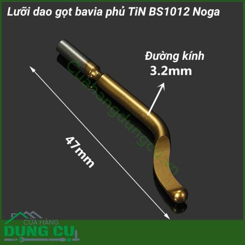 Lưỡi dao cạo bavia phủ TiN Noga BS1012 sản phẩm có độ bền cao, đọ cứng đạt 62-65 HRC với lưỡi cắt vô cùng sắc bén. Đây là dụng cụ cầm tay hữu ích có khả năng cắt, gọt, cạo trên nhiều bề mặt khác nhau như: gỗ, nhựa, nhôm, sắt, thép, kim loại mỏng,…