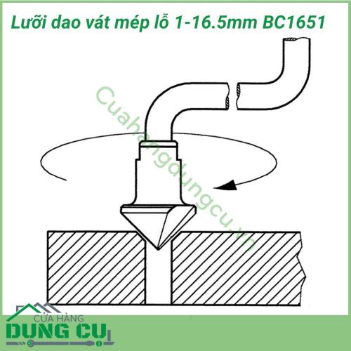 Lưỡi dao vát mép lỗ 1-16.5mm BC1651 Noga dùng để vát mép lỗ, đường kính lỗ có thể vát mép được từ 1-16.5mm