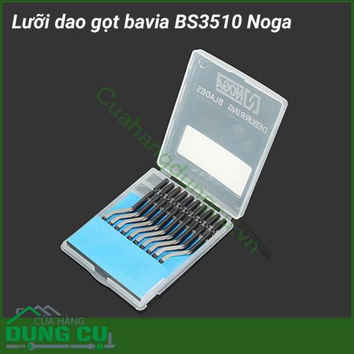 Lưỡi dao gọt bavia BS3510 Noga thích hợp cho việc cạo bavia cạnh thẳng, phù hợp với mọi vật liệu: thép, nhôm, nhựa...