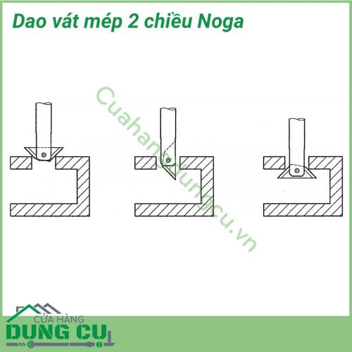 Dao vát mép 2 chiều 10-22mm RC2200 Noga dùng để vát mép lỗ trong và lỗ ngoài. Đường kính lỗ vát: 10-22mm