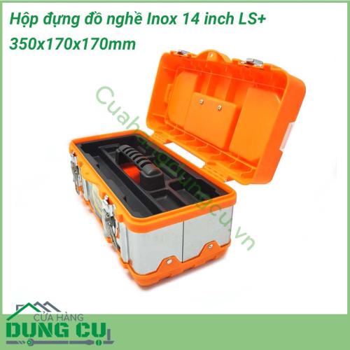 Hộp đồ nghề Inox 14 inch LS+ được đúc bằng nhực cao cấp và được bọc thép không rỉ quanh thùng rất chắc chắn và bền bỉ, có độ bền và chịu lực tốt, cho thời gian sử dụng lâu dài, giúp bạn yên tâm trong suốt quá trình sử dụng.