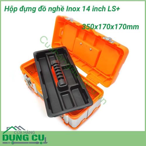 Hộp đồ nghề Inox 14 inch LS+ được đúc bằng nhực cao cấp và được bọc thép không rỉ quanh thùng rất chắc chắn và bền bỉ, có độ bền và chịu lực tốt, cho thời gian sử dụng lâu dài, giúp bạn yên tâm trong suốt quá trình sử dụng.