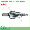 Mũi khoan bước HSS Ruko 5/16-1 inch 101705 được làm bằng vật liệu HSS có khả năng chịu được độ cứng cao, phù hợp cho thép thông thường, thép đúc, kim loại mềm, kim loại sáng. Bề mặt mũi khoan dạng xoắn ốc và chia bước.