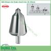 Mũi khoan côn Ruko thép HSS 36-50MM 101005 được làm bằng vật liệu thép gió HSS, CBN ground chuyên khoan chuyên khoan tấm thép không gỉ (HRC < 28 ) giúp bạn tạo các lỗ tròn có đường kính bất kỳ trong dải 36-50mm