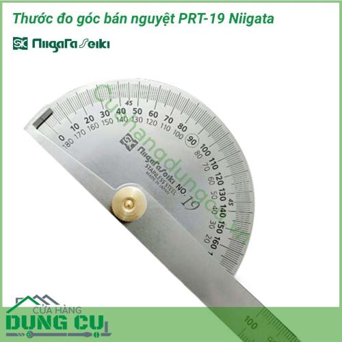 Thước đo góc bán nguyệt PRT-19 Niigata được làm inox cao cấp của nhật rất chất lượng, bóng sáng, có độ cứng cao, không bị mài mòn và gỉ sét sau thời gian dài sử dụng. Thước đo góc Niigata dùng để đo góc… 