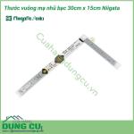 Thước vuông mạ nhũ bạc 30cm x 15cm Niigata