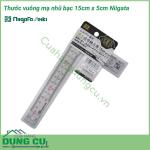 Thước vuông mạ nhũ bạc 15cm x 5cm Niigata