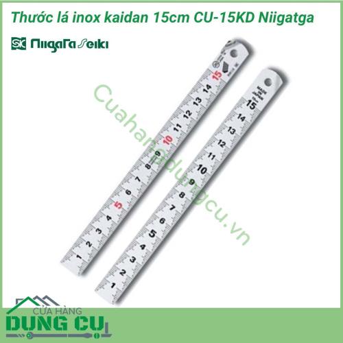 Thước lá inox kaidan 15cm CU-15KD Niigatga là dòng sản phẩm nổi bật của Nhật Bản, nó mang đến nhiều tính năng chắc chắn, bền bỉ cùng tuổi thọ lâu dài.