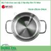 Bộ nồi inox cao cấp 3 lớp Tri-Max size 16cm, 20cm, 24cm được làm bằng chất liệu cao cấp với lớp trong cùng là inox 304 tiêu chuẩn dành riêng cho thực phẩm, không gỉ, chống bám bẩn tối ưu, an toàn cho sức khỏe.