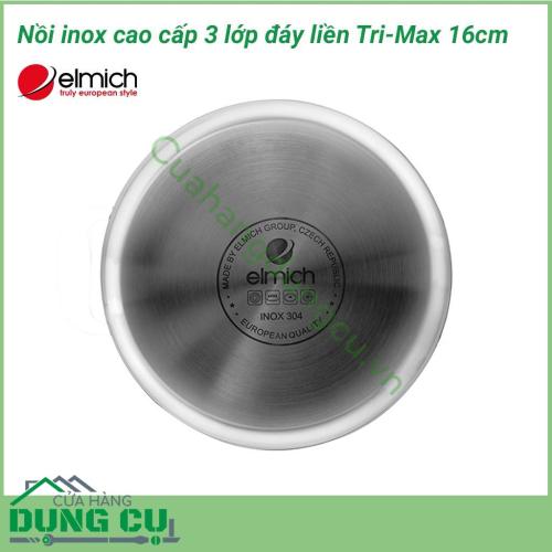 Nồi inox cao cấp 3 lớp đáy liền Tri-Max 16cm được làm bằng chất liệu cao cấp với lớp trong cùng là inox 304 tiêu chuẩn dành riêng cho thực phẩm, không gỉ, chống bám bẩn tối ưu, an toàn cho sức khỏe.