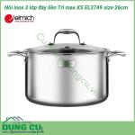 Nồi inox 3 lớp cao cấp đáy liền Tri max XS EL3749 size 26cm