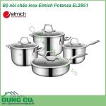 Bộ nồi chảo inox Elmich Potenza EL2851