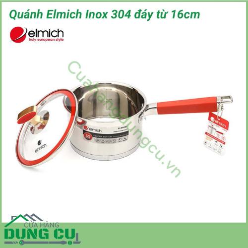 Quánh Elmich Inox 304 đáy từ 16cm được làm bằng chất kiệu inox 304 chống ăn mòn và an toàn. Kiểu dáng hiện đại, chắc chắn phù hợp với không gian bếp của gia đình bạn.