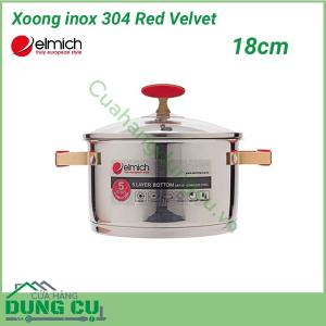 Xoong inox 304 Red Velvet 18cm