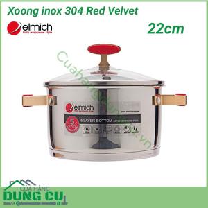 Xoong inox 304 Red Velvet 22cm