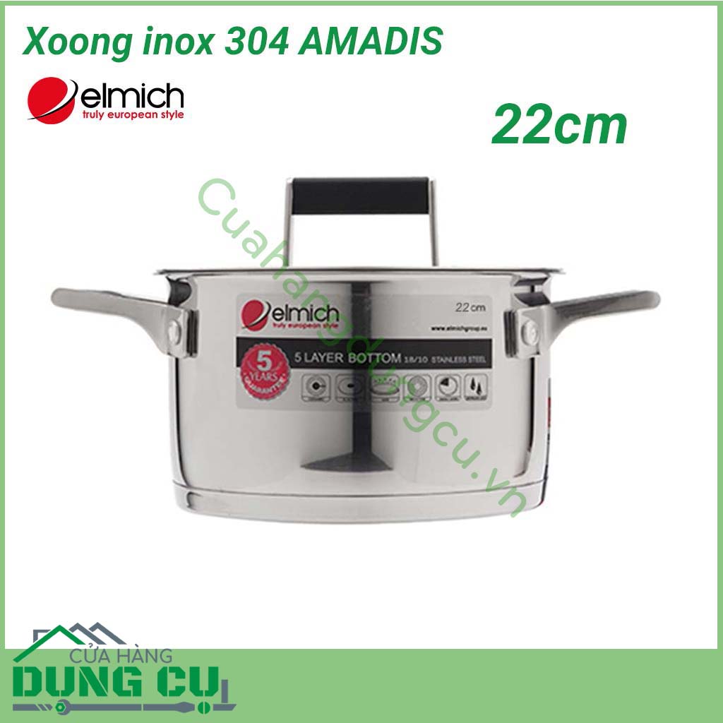 Xoong inox 304 AMADIS 22cm