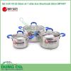 Bộ 3 nồi 18cm, 22cm, 26cm và 1 chảo inox Smartcook 26cm SM1497 được thiết kế hiện dại, sáng bóng, được nhiều ra đình lựa chọn bởi tình thẩm mỹ, độ bền cao và rất sang trọng.