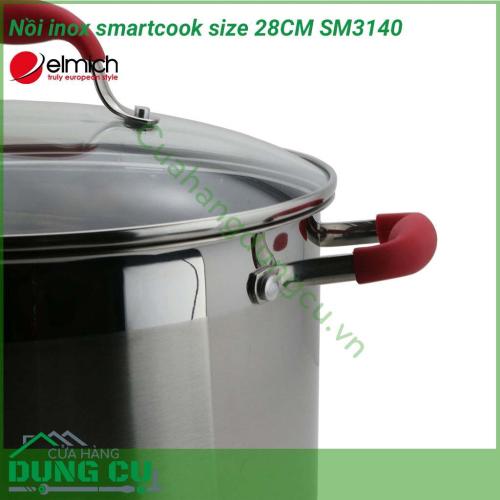 Nồi inox smartcook size 28CM SM3140 được thiết kế sang trọng, hiện đại với chất liệu inox sáng bóng màu sắc tươi sáng làm nổi bật không gian bếp nhà bạn. Sản phẩm được nhiều gia đình lựa chọn bởi tình thẩm mỹ, độ bền cao và rất sang trọng.