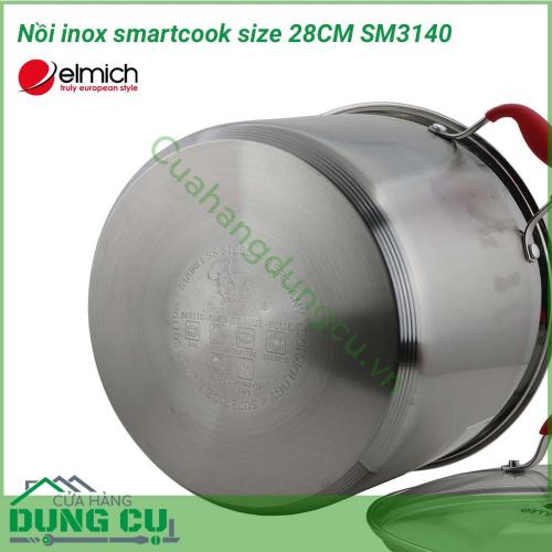 Nồi inox smartcook size 28CM SM3140 được thiết kế sang trọng, hiện đại với chất liệu inox sáng bóng màu sắc tươi sáng làm nổi bật không gian bếp nhà bạn. Sản phẩm được nhiều gia đình lựa chọn bởi tình thẩm mỹ, độ bền cao và rất sang trọng.