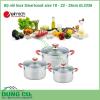 Bộ nồi inox Smartcook 3 chiếc cỡ 18 - 22 - 26cm EL3336 dùng được trên bếp từ. Với 3 chiếc nồi này bạn có thể nấu nhiều món ăn khác nhau cùng lúc hoặc có thể lựa chọn chiếc nồi cho phù hợp với lượng thực phẩm nấu. 